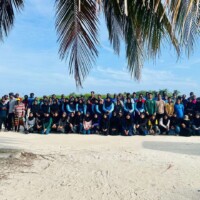 Group photo of people on worlds ocean day in Thimarafushi