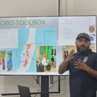 Thimarafushi MCEP survey team learning to use KOBO TOOLBOX tutorials